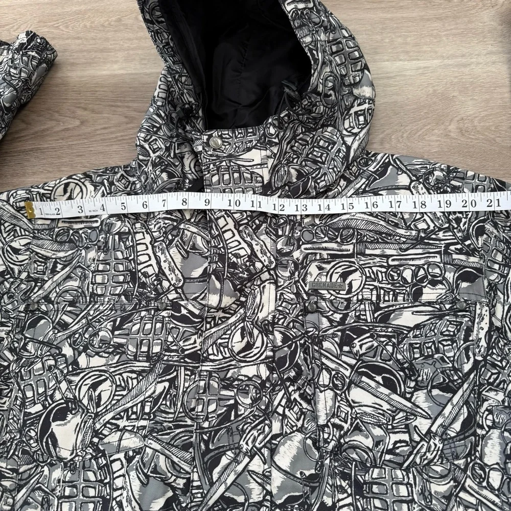 Grenade Fatigue Project AOP Hooded Full Zip Snowboard Jacket Mens Size S RARE - Picture 9 of 11